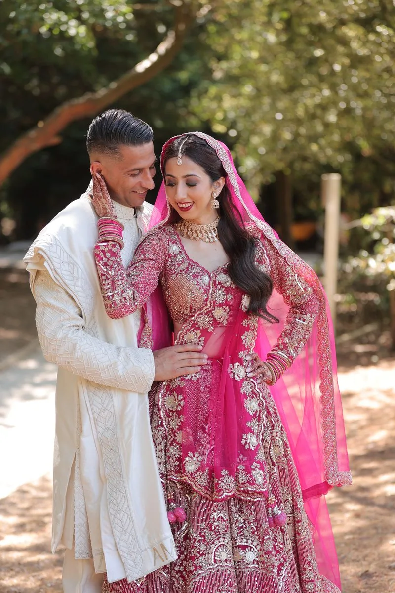 Muslim wedding couple photographed at their nikah ceremony