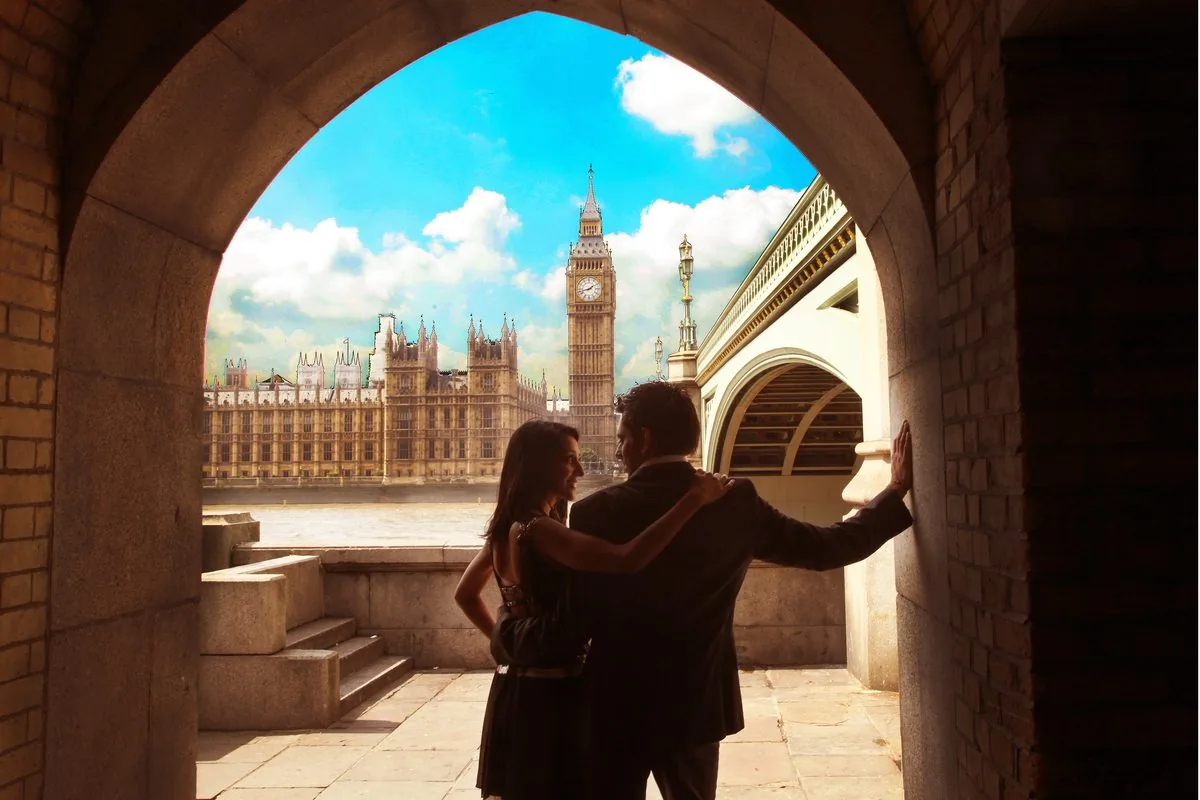 Wedding photographer capturing a couple on their day in London