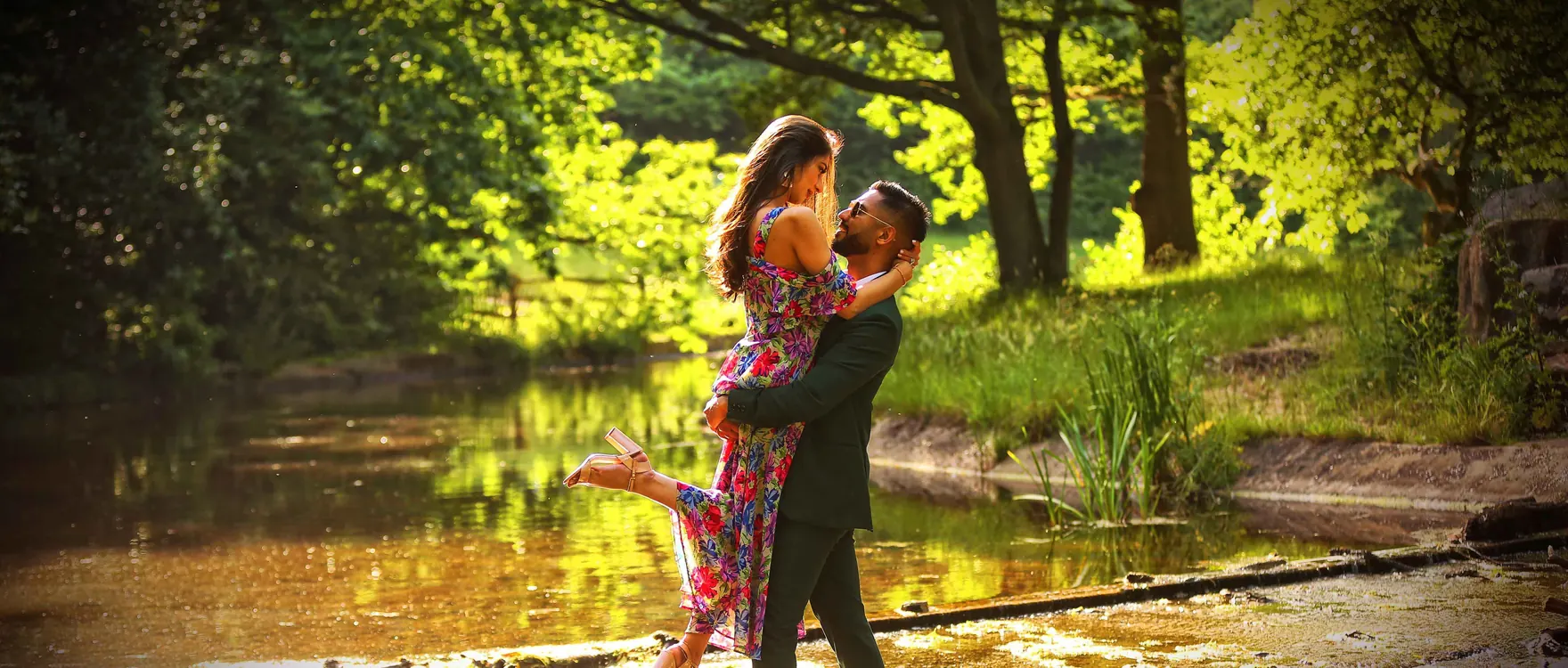 Couple preparing for their wedding day photography