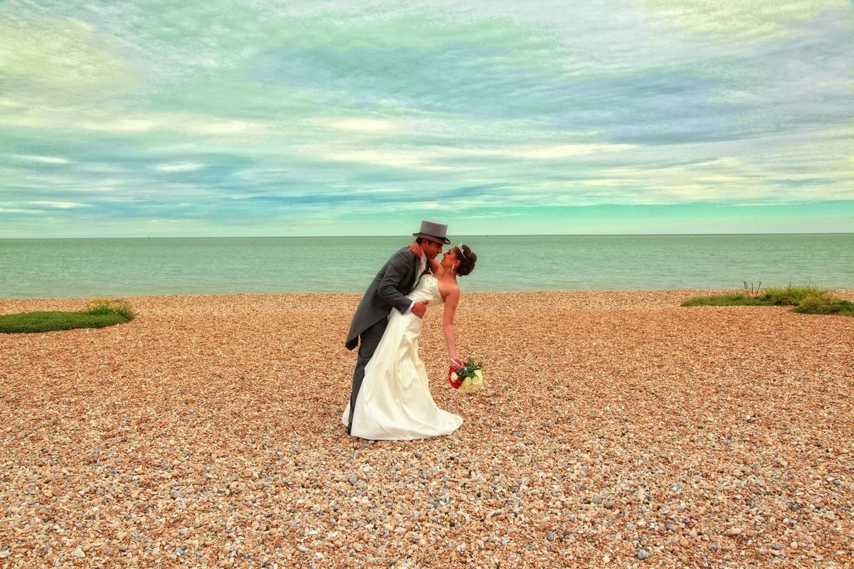 The moment of a marriage proposal captured candidly