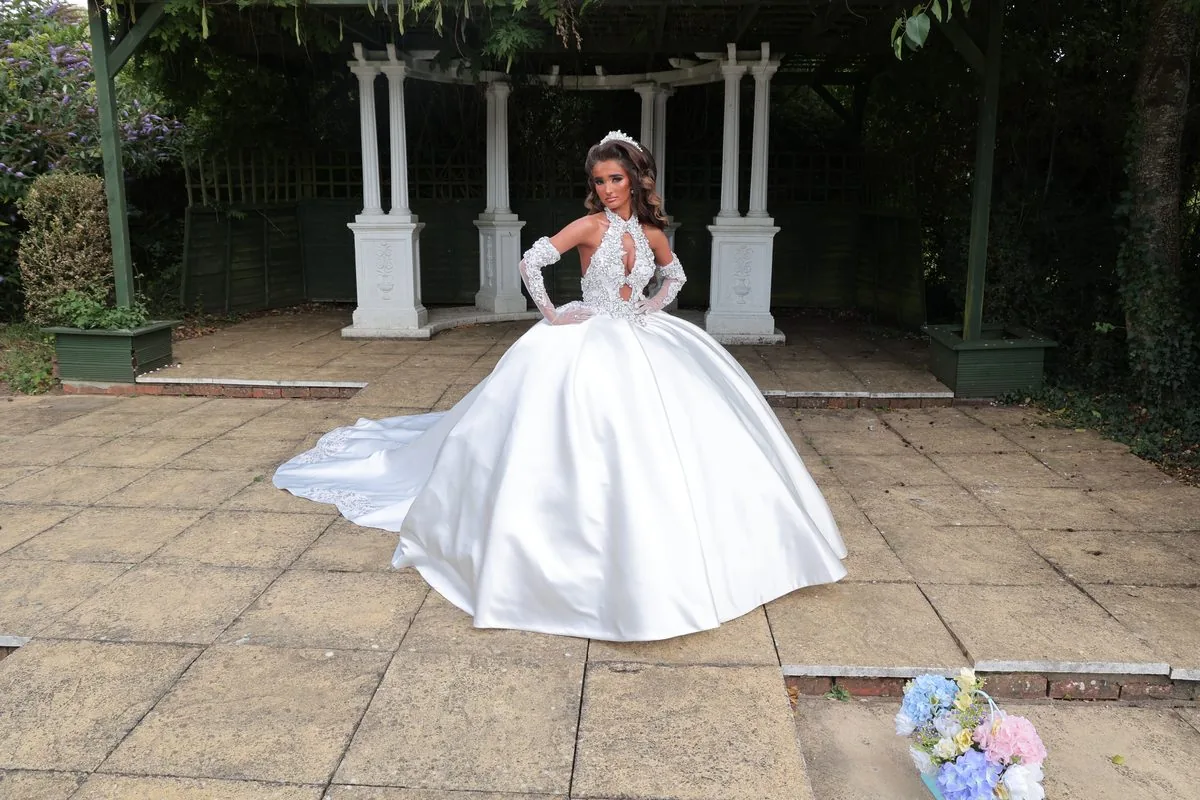 Fine-art and classic wedding albums side by side